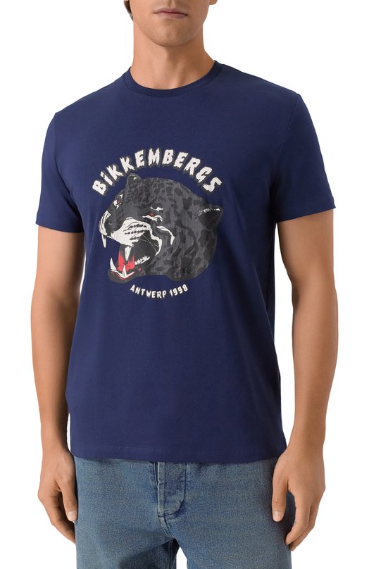 Хлопковая футболка Dirk Bikkembergs BMT1210 Синий  BMT1210 Фото 3