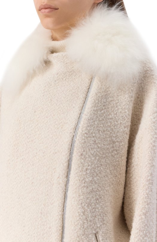 Куртка из шерсти и кашемира Kiton D60605K0529G02 Кремовый  D60605K0529G02 Фото 5