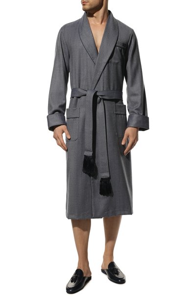 Шерстяной халат DEREK ROSE, арт. 5515-LINC011, фото 2