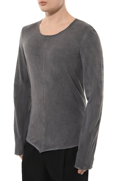 Хлопковый лонгслив WHO_AM, арт. MTSH4-P241-GRY, фото 3