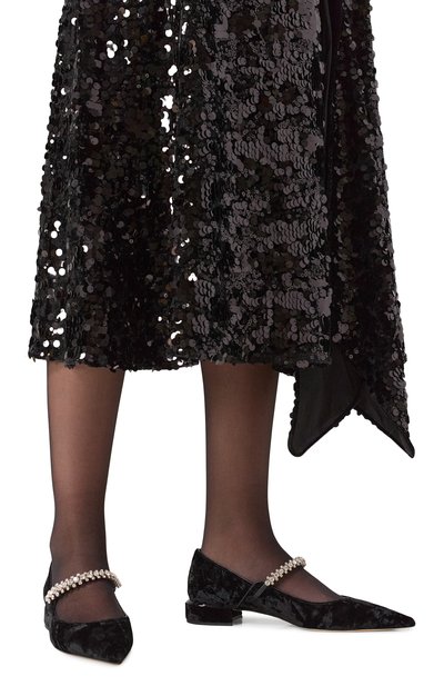 Текстильные балетки bing JIMMY CHOO, арт. BING PUMP FLAT/RDV, фото 3