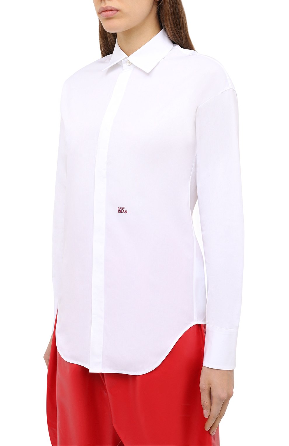 Хлопковая рубашка DSQUARED2 белого цвета по цене 42950 руб., арт. S75DL0737/S35244, фото 3 Хлопковая рубашка DSQUARED2, арт. S75DL0737/S35244, фото 3