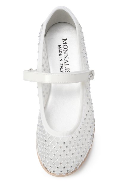 Балетки MONNALISA белого цвета по цене 37200 руб., арт. 87E003, фото 4 Балетки MONNALISA, арт. 87E003, фото 4