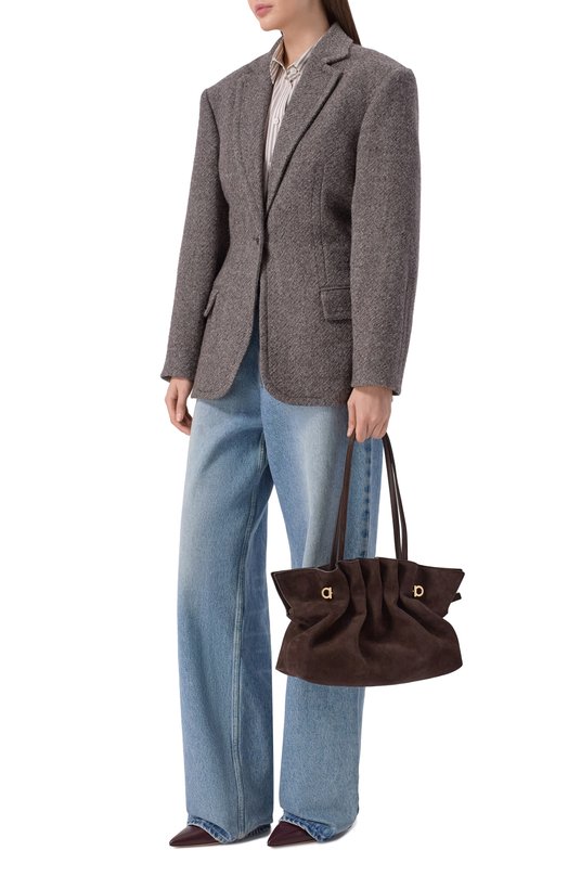 Сумка Soft-bag medium Ferragamo 219960/785573 Коричневый  219960/785573 Фото 7