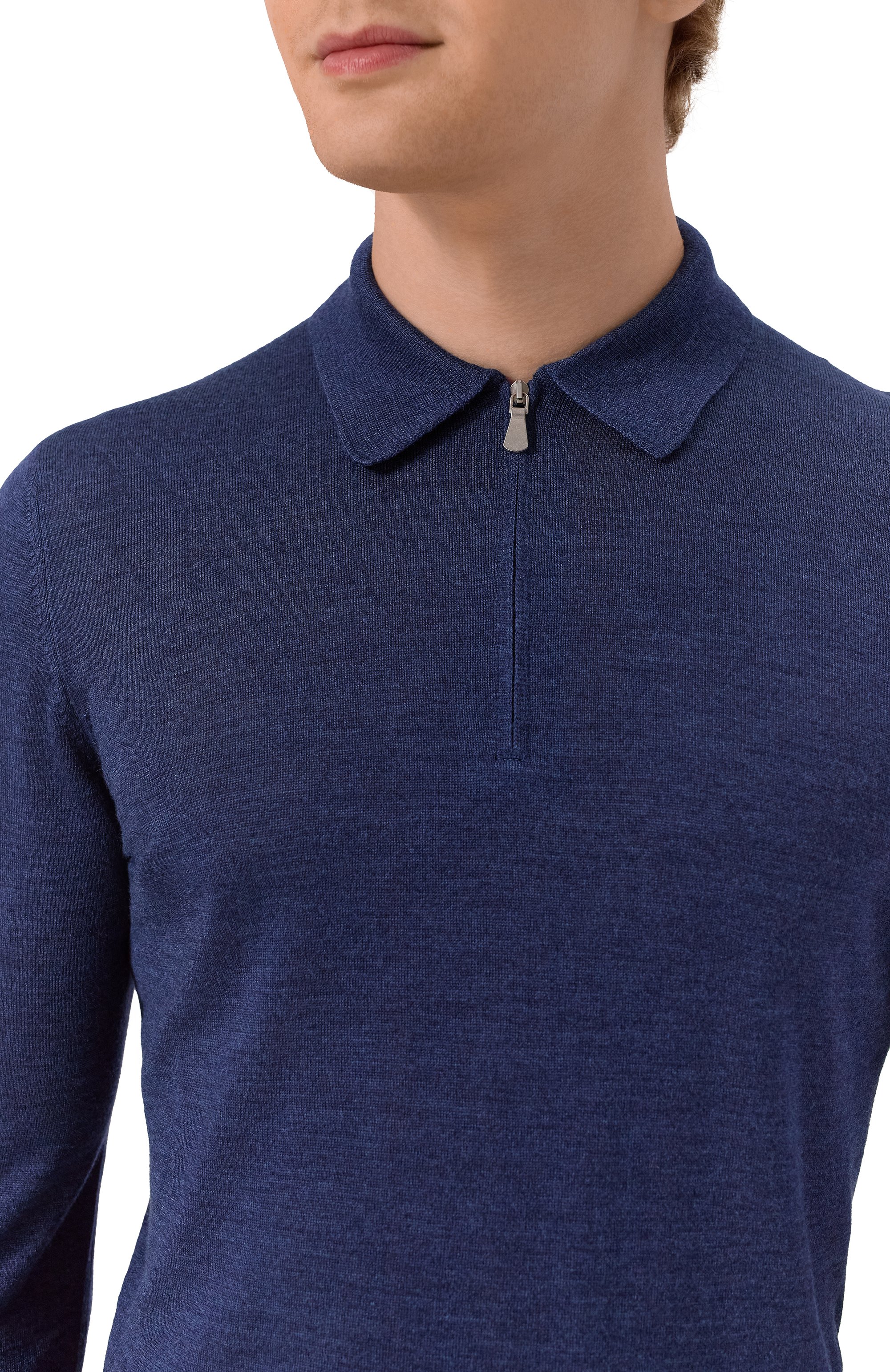 Поло из шерсти и шелка GRAN SASSO, арт. 57137/13190, фото 5