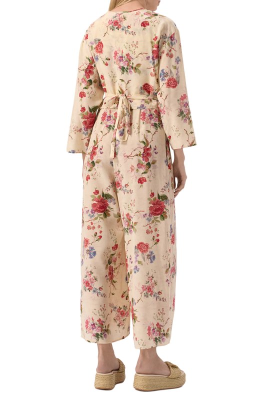 Шелковый комбинезон Weekend Max Mara RAGUSA Бежевый  RAGUSA Фото 4