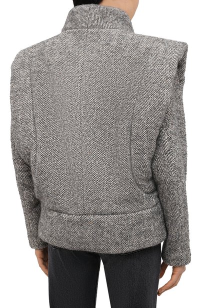Шерстяная куртка ISABEL MARANT серого цвета по цене 106500 руб., арт. MA0887-20H020I/ANISEA, фото 4 Шерстяная куртка ISABEL MARANT, арт. MA0887-20H020I/ANISEA, фото 4