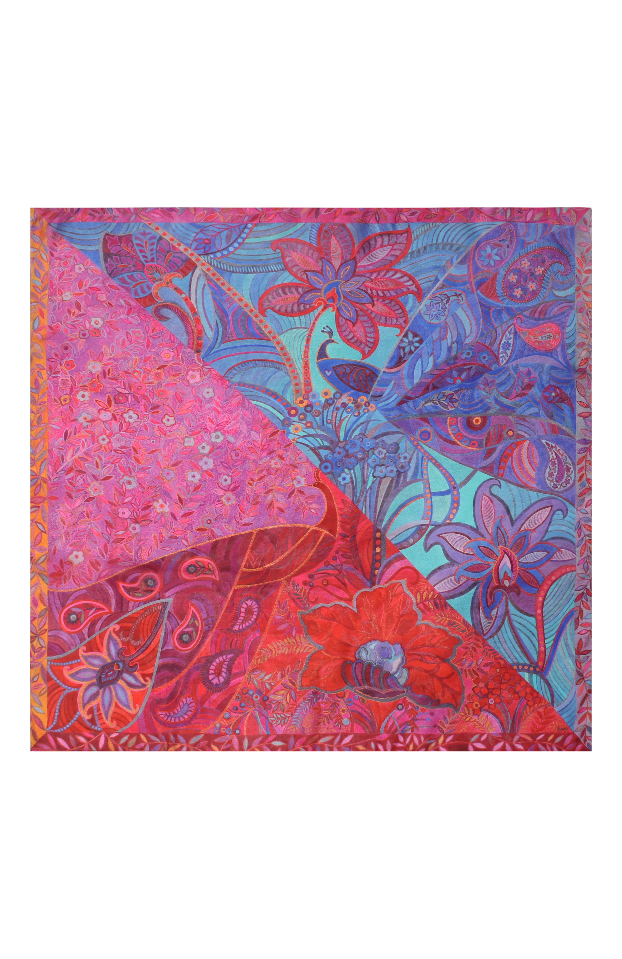 Шелковый платок восточный орнамент GOURJI, арт. 91126737/4151172, фото 4