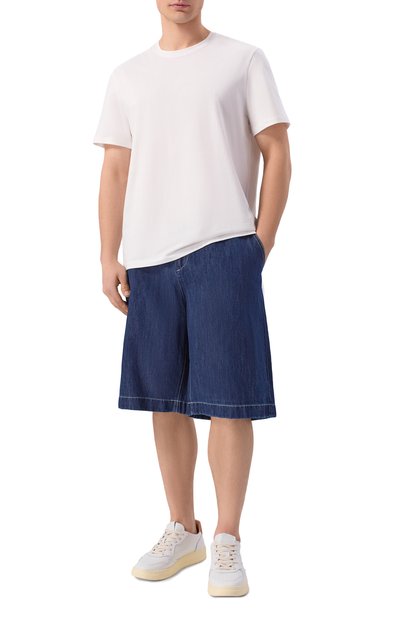 Джинсовые шорты 7 FOR ALL MANKIND темно-синего цвета по цене 22300 руб., арт. 7T6Y0U03-3BJ, фото 2 Джинсовые шорты 7 FOR ALL MANKIND, арт. 7T6Y0U03-3BJ, фото 2