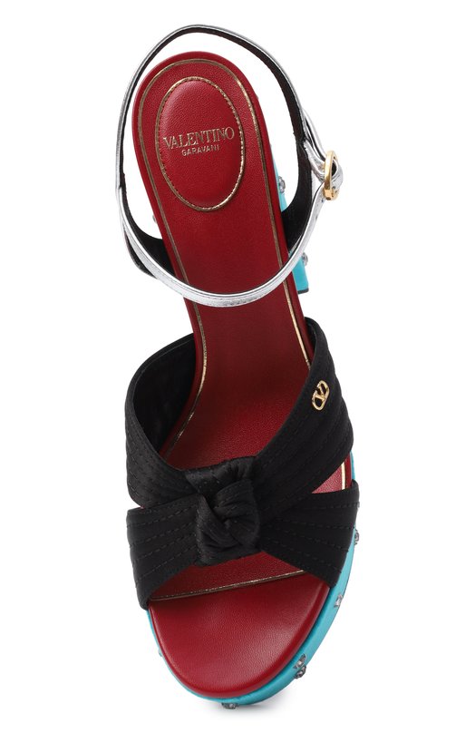 Комбинированные босоножки Crasher 125 Valentino 8W2S0NS1/NRQ Разноцветный  8W2S0NS1/NRQ Фото 6