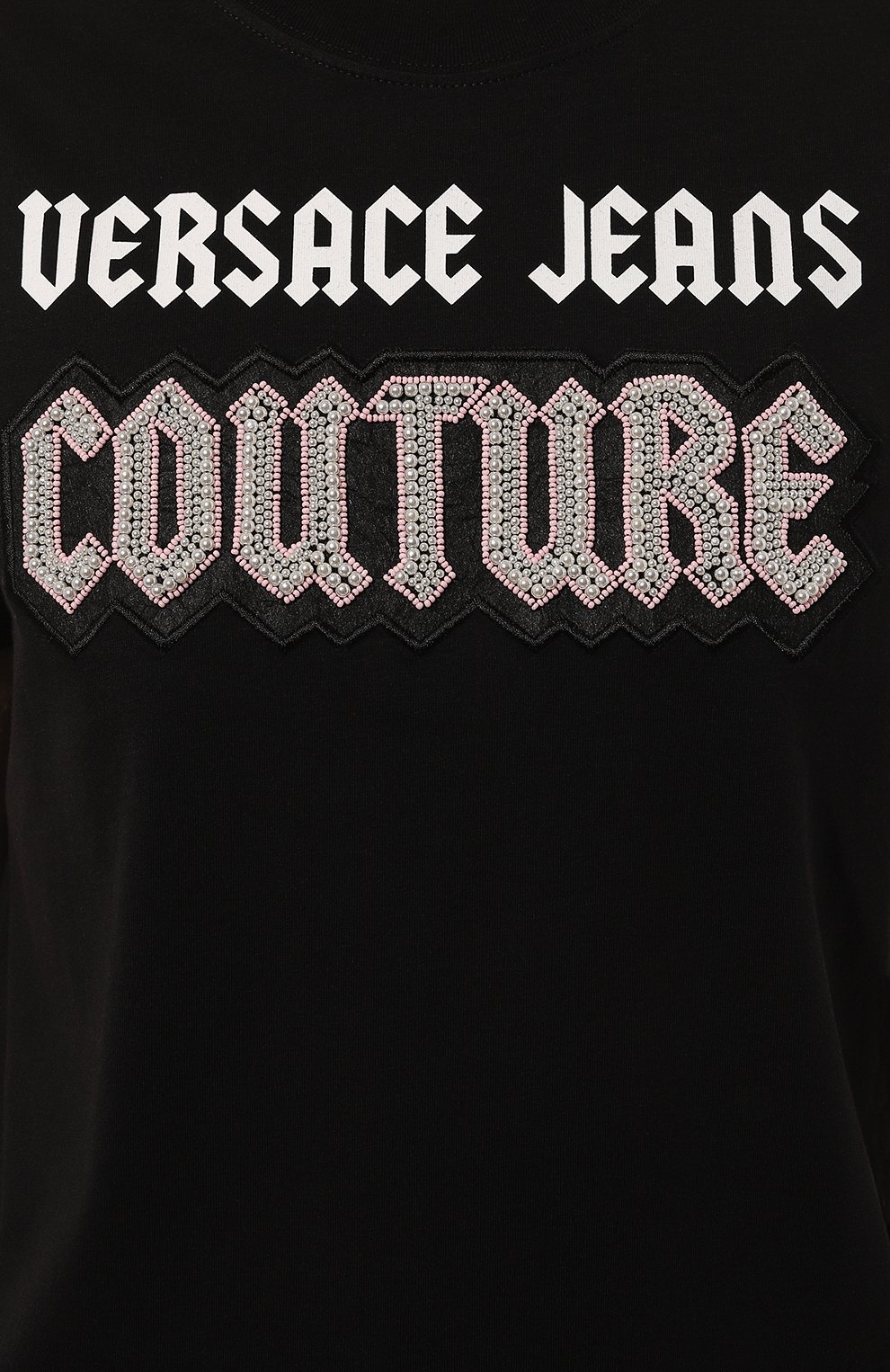 Хлопковая футболка VERSACE JEANS COUTURE, арт. 77HAHC02/CJ01C, фото 5