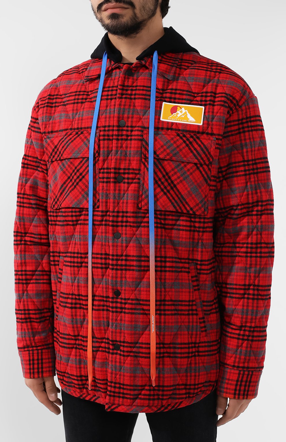 Хлопковая куртка OFF-WHITE, арт. 0MEA201F19F330032000, фото 3