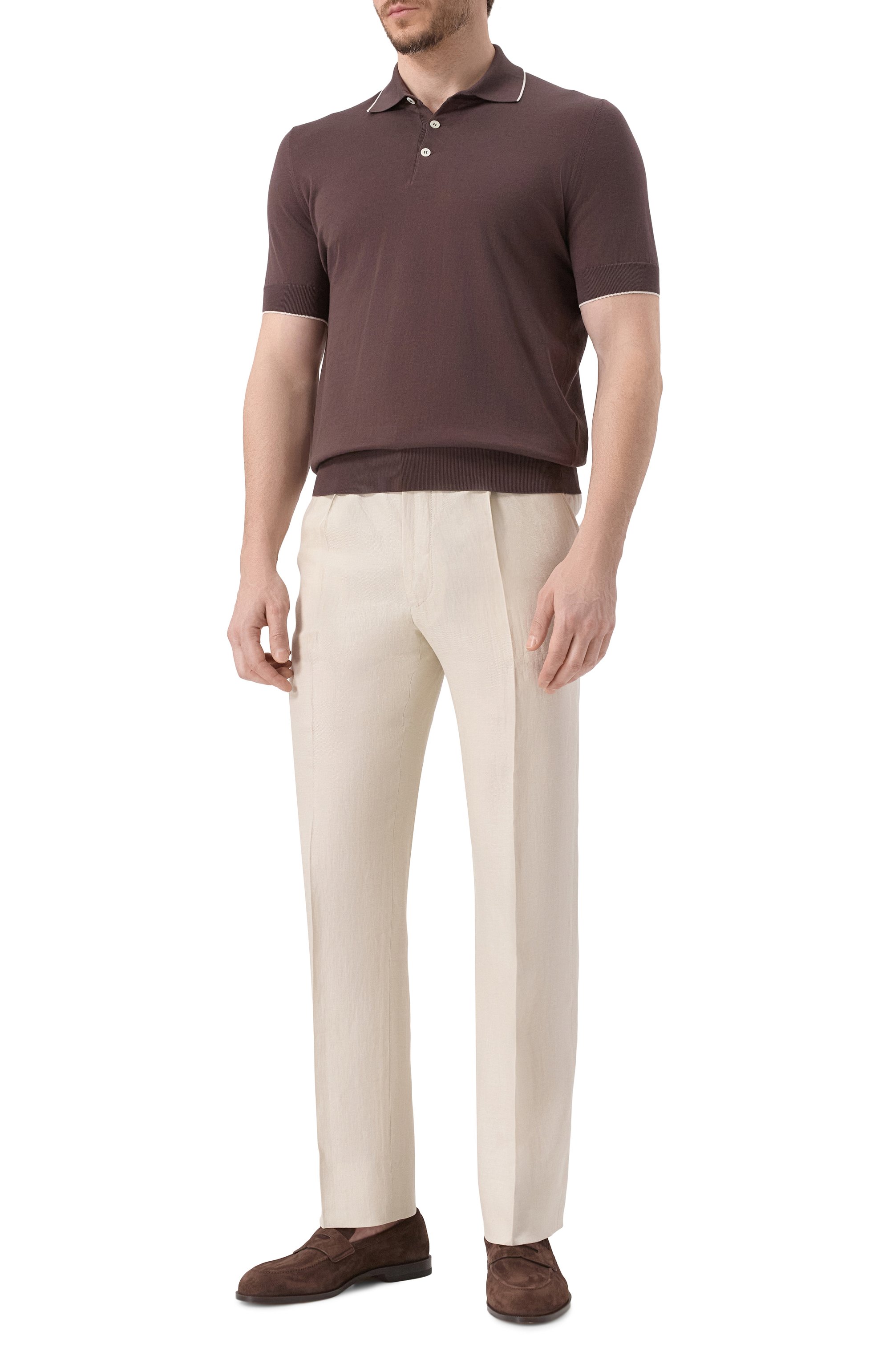 Льняные брюки CORNELIANI, арт. 254592-2514108, фото 2