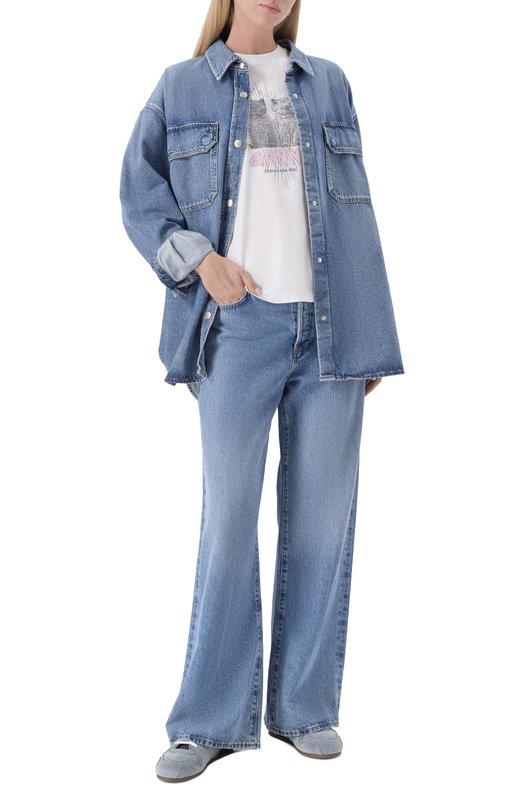 Джинсовые кеды Moschino MA15021G1N/MX6 Голубой  MA15021G1N/MX6 Фото 2
