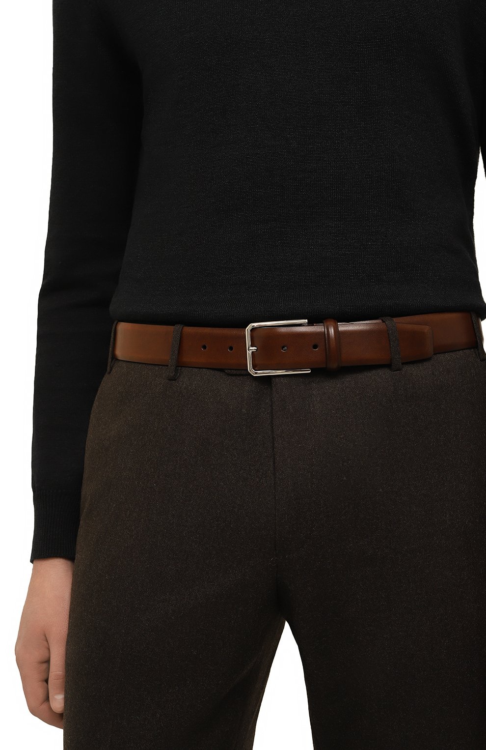 Кожаный ремень SANTONI, арт. CM35VS003B91E0BRM40, фото 2