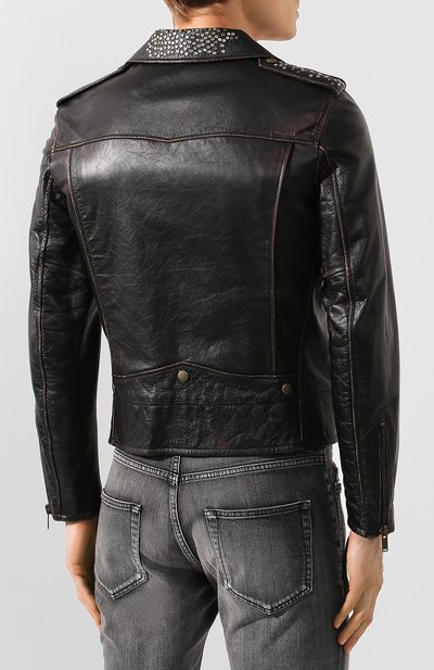 Кожаная косуха SAINT LAURENT, арт. 503729/Y5RD2, фото 4