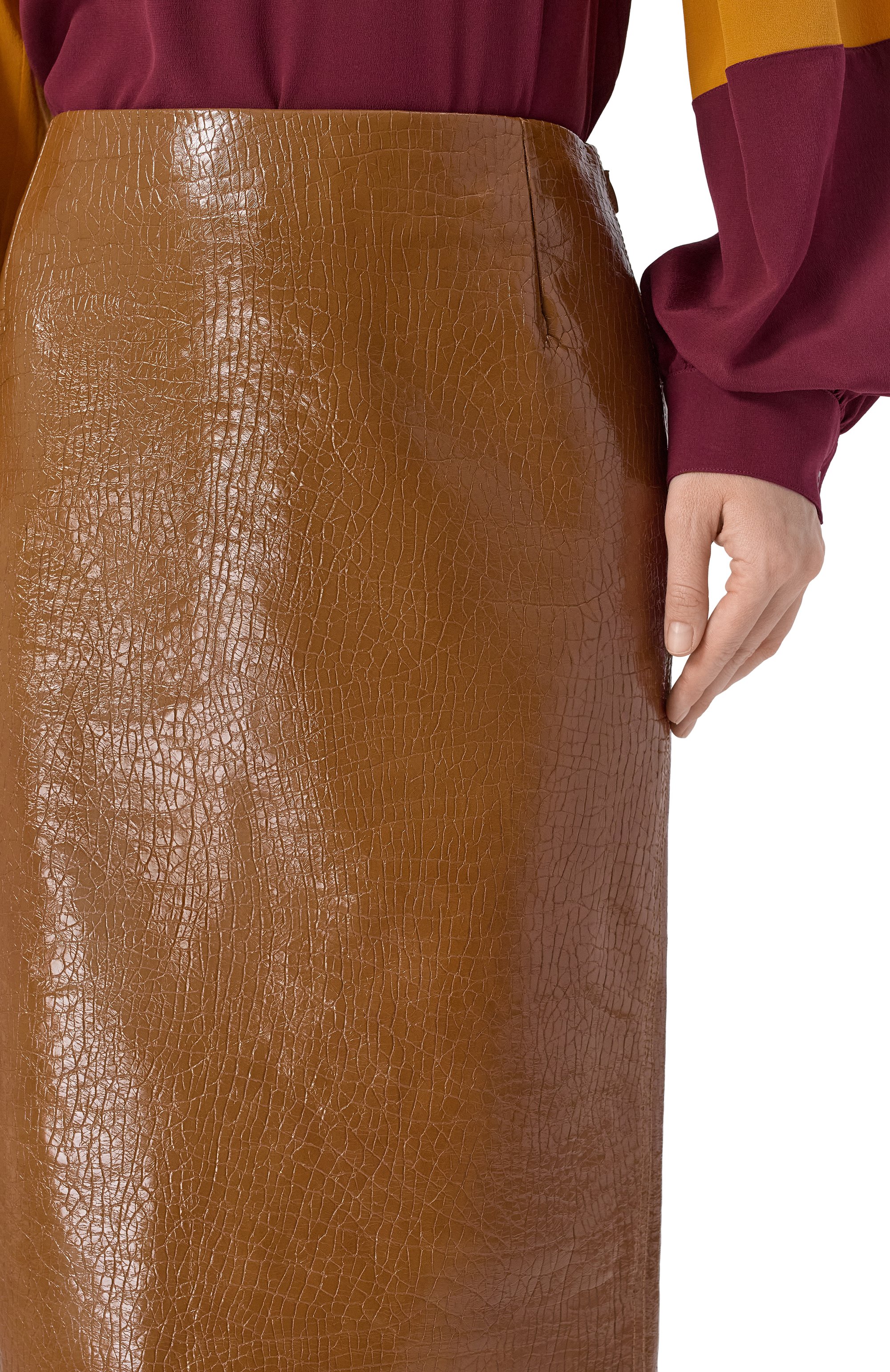 Кожаная юбка GUCCI, арт. 857776/XNBB9, фото 5