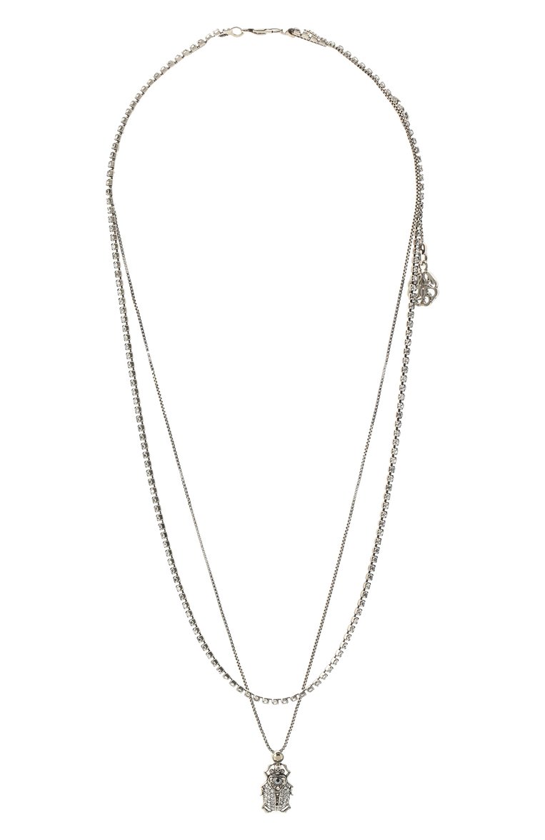 Женское колье ALEXANDER MCQUEEN разноцветного цвета, арт. 589875/J160Y | Фото 1 (Материал: Металл; Региональные ограничения белый список (Axapta Mercury): Не проставлено; Нос: Не проставлено)