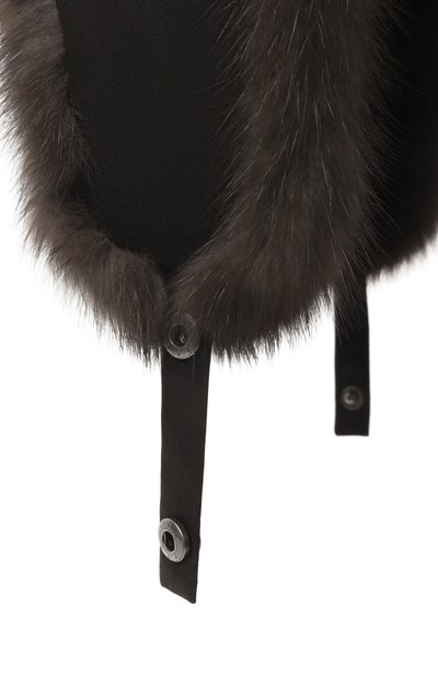 Шапка-ушанка antistorm с мехом соболя BLACK SABLE, арт. BS-MНASW-EB, фото 3