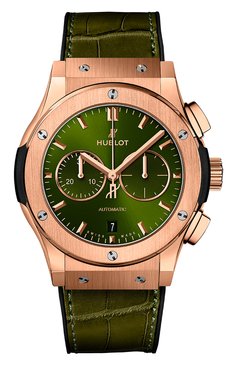 Мужские часы classic fusion chronograph king gold green HUBLOT бесцветного цвета, арт. 541.OX.8980.LR | Фото 1 (Механизм: Автомат; Материал корпуса: Розовое золото; Региональные ограничения белый список (Axapta Mercury): Не проставлено; Нос: Не проставлено)