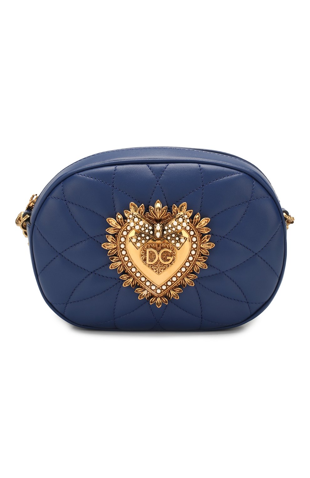 Сумка devotion DOLCE & GABBANA темно-синего цвета по цене 120500 руб., арт. BB6704/AV967, фото 1 Сумка devotion DOLCE & GABBANA, арт. BB6704/AV967, фото 1