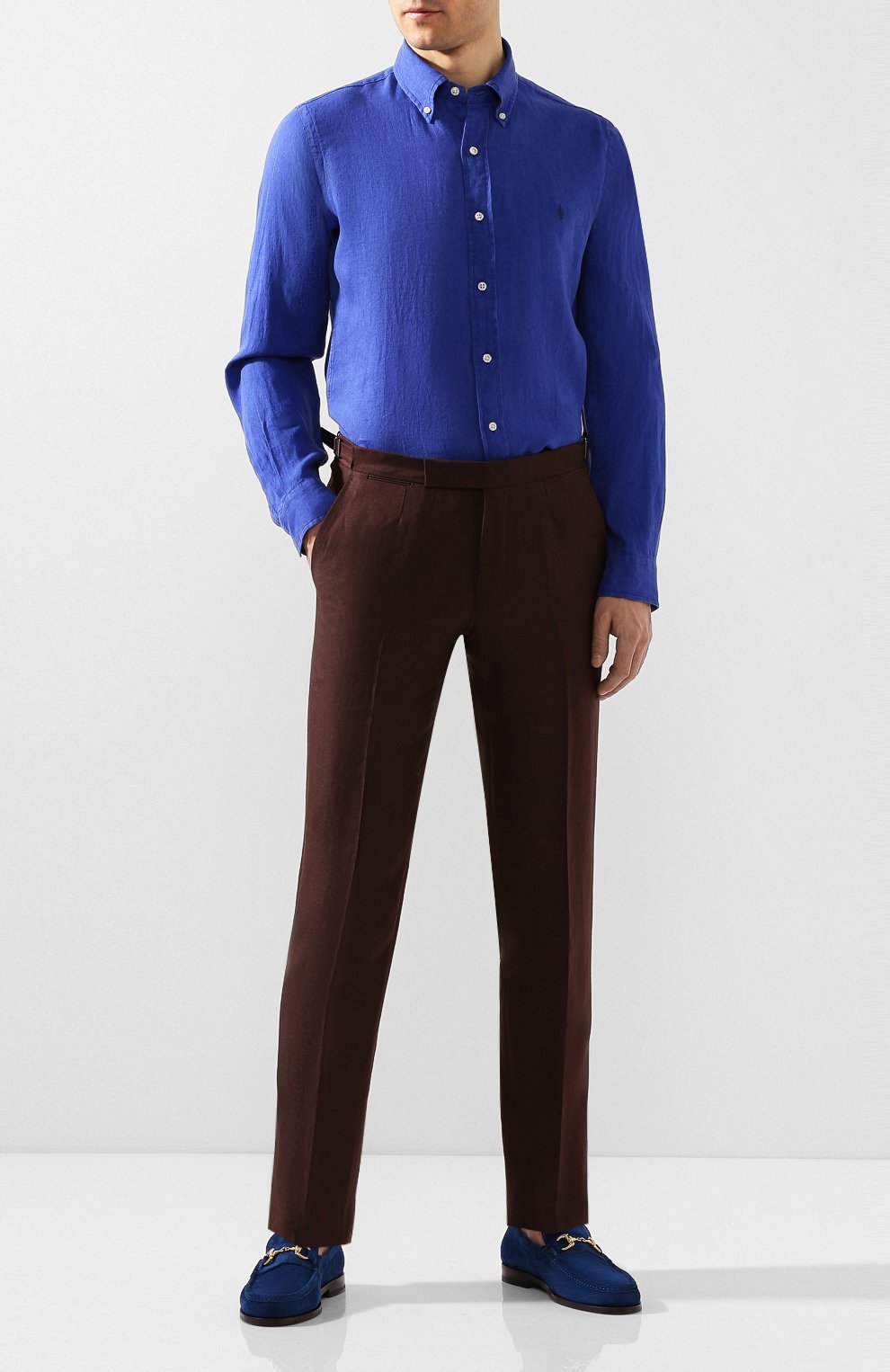 Льняная рубашка POLO RALPH LAUREN, арт. 710794141, фото 2