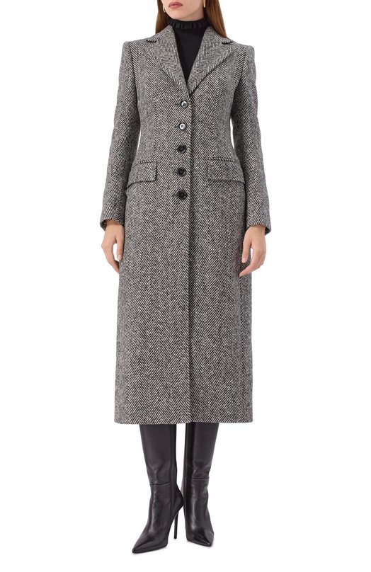 Шерстяное пальто Dolce & Gabbana F0W4QT/FC2FU Серый  F0W4QT/FC2FU Фото 3