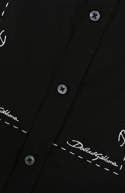 Хлопковая рубашка с контрастной вышивкой DOLCE & GABBANA, арт. L42S44/FU5GK/2-6, фото 3