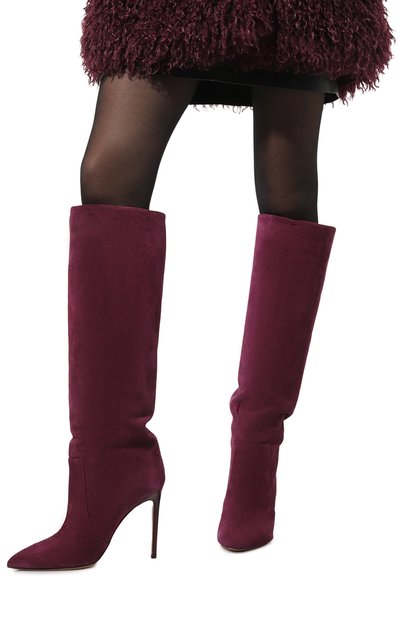 Замшевые сапоги stiletto 105 PARIS TEXAS фиолетового цвета по цене 76100 руб., арт. PX501STK/XV003, фото 3 Замшевые сапоги stiletto 105 PARIS TEXAS, арт. PX501STK/XV003, фото 3