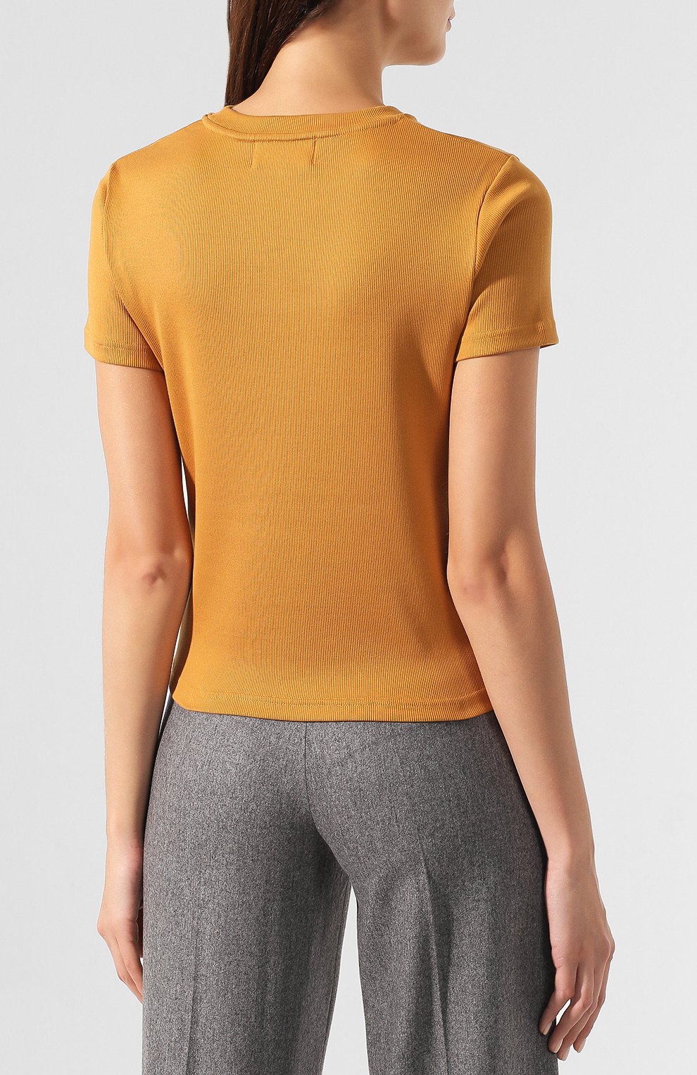 Хлопковая футболка MOUSSY желтого цвета по цене 6895 руб., арт. 025CSN80-1060, фото 4 Хлопковая футболка MOUSSY, арт. 025CSN80-1060, фото 4