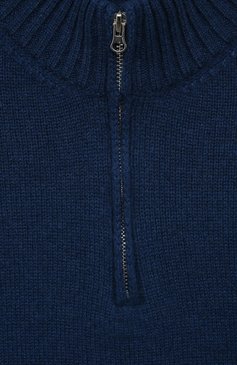 Детский кашемировый свитер GIORGETTI CASHMERE синего цвета, арт. MB1844/8A-14A | Фото 3 (Материал внешний: Шерсть, Кашемир; Рукава: Длинные; Материал сплава: Проставлено; Драгоценные камни: Проставлено; Мальчики Кросс-КТ: Свитер-одежда)