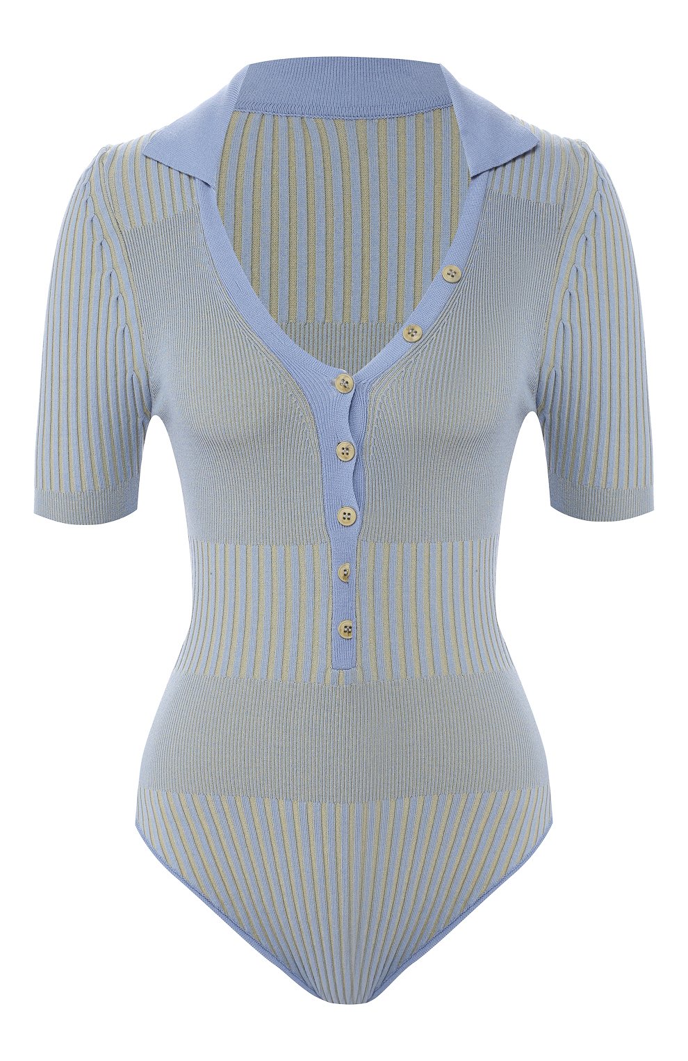 Боди JACQUEMUS голубого цвета по цене 23200 руб., арт. 201KN33/51341, фото 1 Боди JACQUEMUS, арт. 201KN33/51341, фото 1