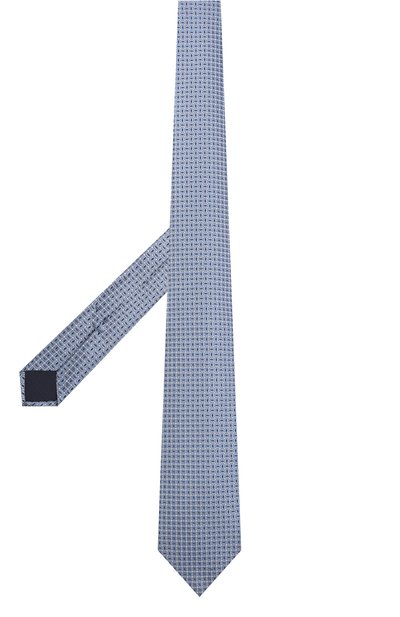 Шелковый галстук CORNELIANI голубого цвета по цене 15800 руб., арт. 87U390-1120307/00, фото 2 Шелковый галстук CORNELIANI, арт. 87U390-1120307/00, фото 2