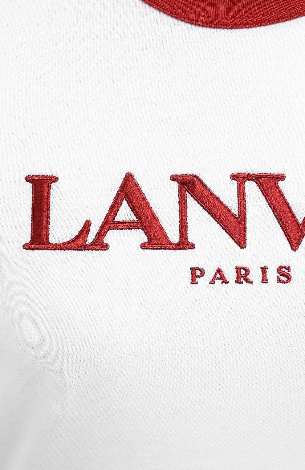 Хлопковая футболка LANVIN белого цвета по цене 26500 руб., арт. RW-T0688J-JR54-P21, фото 5 Хлопковая футболка LANVIN, арт. RW-T0688J-JR54-P21, фото 5