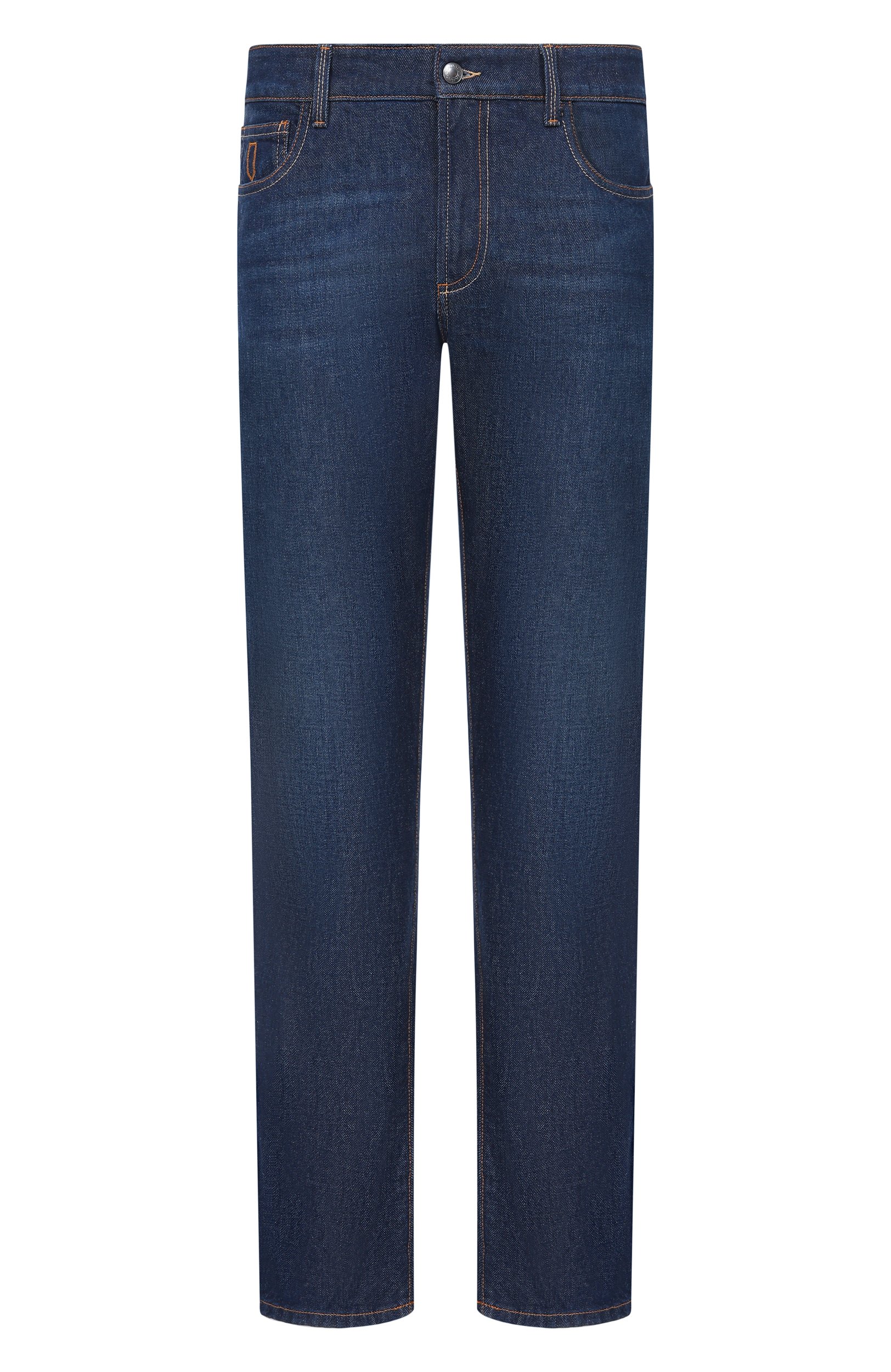 Джинсы regular fit CANALI темно-синего цвета по цене 68200 руб., арт. 91719/PD01430, фото 1 Джинсы regular fit CANALI, арт. 91719/PD01430, фото 1