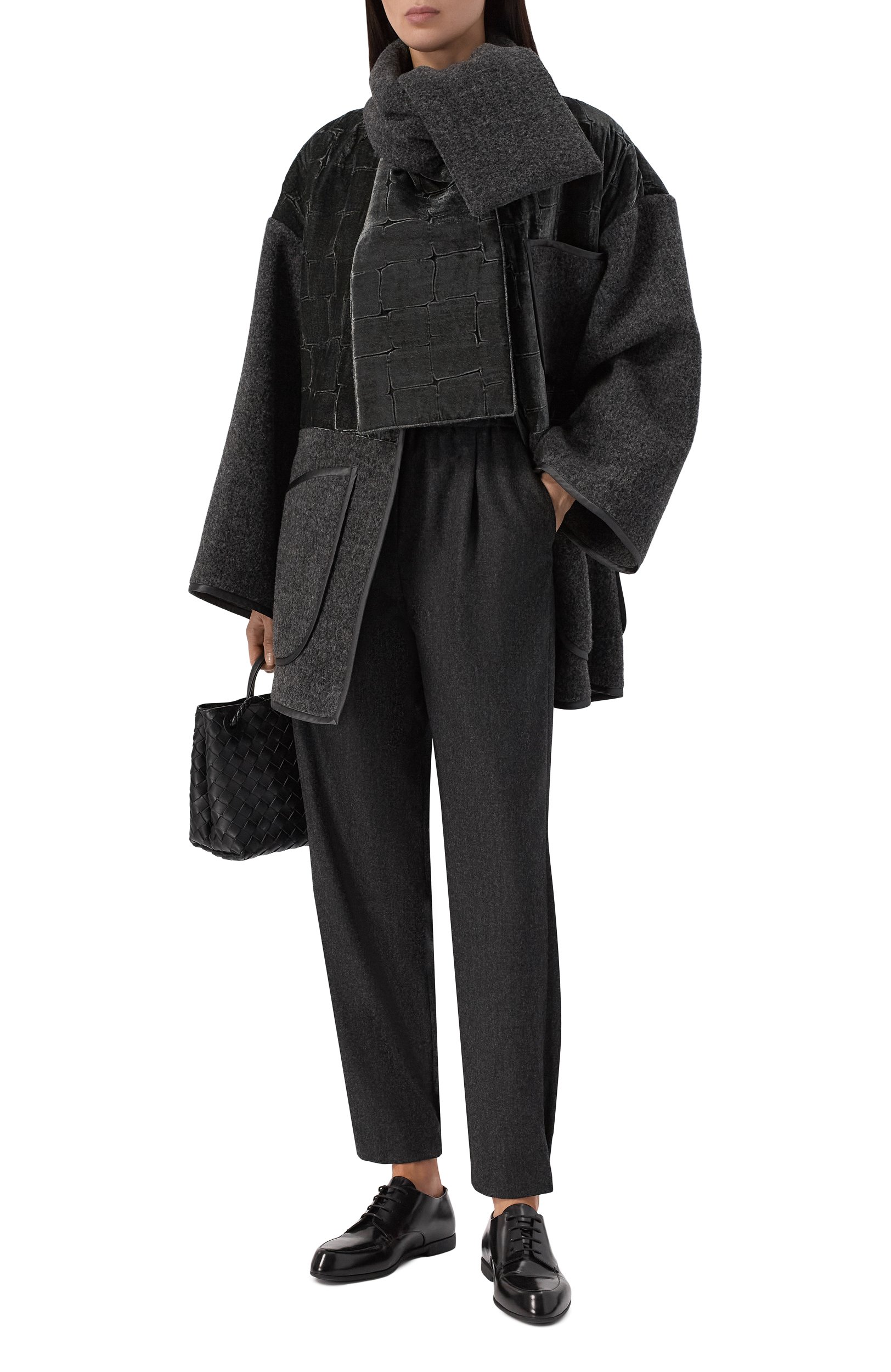 Шерстяное пальто GIORGIO ARMANI темно-серого цвета по цене 644500 руб., арт. GW003443/AF29670, фото 2 Шерстяное пальто GIORGIO ARMANI, арт. GW003443/AF29670, фото 2
