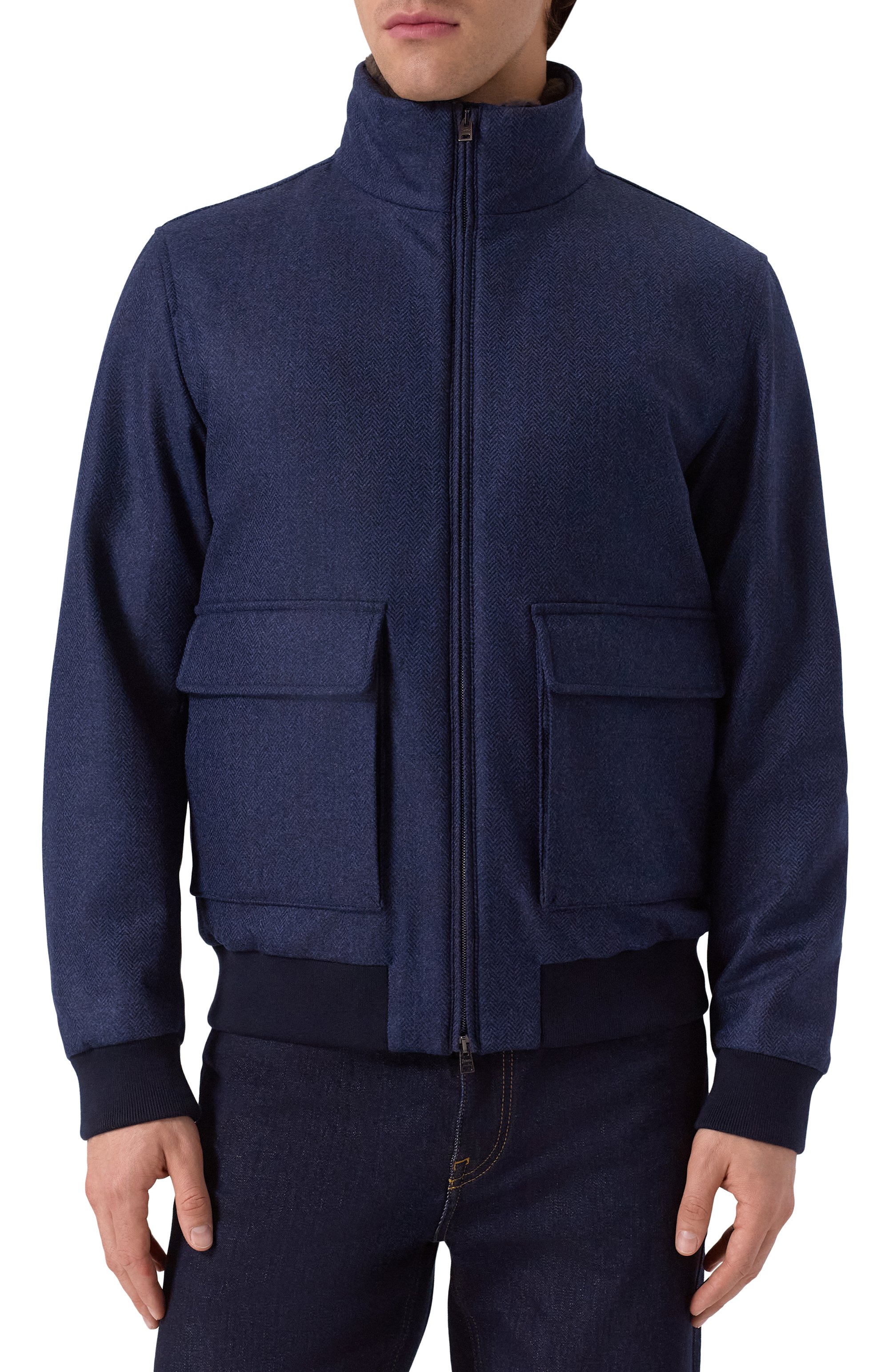 Бомбер из шерсти и кашемира HERNO, арт. GI000611U/33351, фото 3