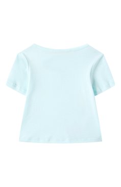 Детский комплект из футболки и шорт MARNI голубого цвета, арт. M01442/M00UL | Фото 3 (Нос: Не проставлено; Материал сплава: Проставлено; Кросс-КТ НВ: Костюм; Материал внешний: Хлопок; Ростовка одежда: 3 мес | 62 см, 9 мес | 74 см, 6 мес | 68 см)