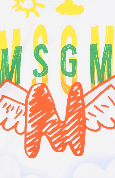 Хлопковая футболка MSGM KIDS, арт. S6MSJBTH233, фото 3