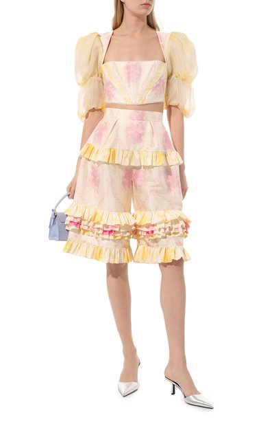 Шелковые шорты ULYANA SERGEENKO кремового цвета по цене 135000 руб., арт. SHS005SS23P1925Т23, фото 2 Шелковые шорты ULYANA SERGEENKO, арт. SHS005SS23P1925Т23, фото 2