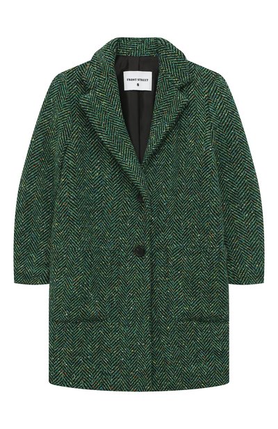 Пальто FRONT STREET 8 KIDS зеленого цвета по цене 27200 руб., арт. FWK 10, фото 1 Пальто FRONT STREET 8 KIDS, арт. FWK 10, фото 1