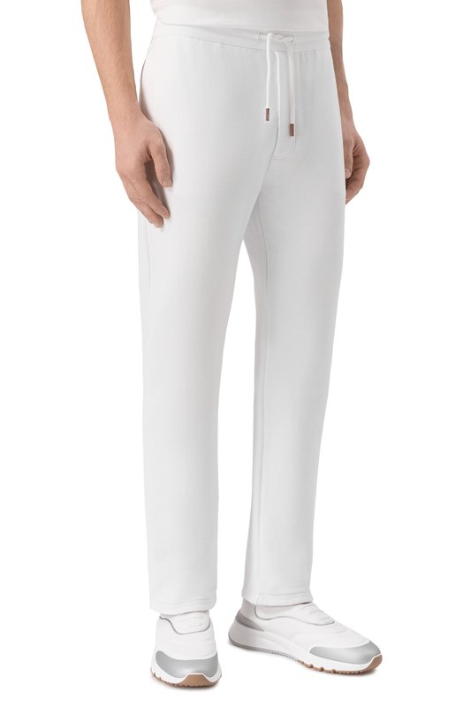 Хлопковые брюки Kiton UMKY02301 Белый  UMKY02301 Фото 3