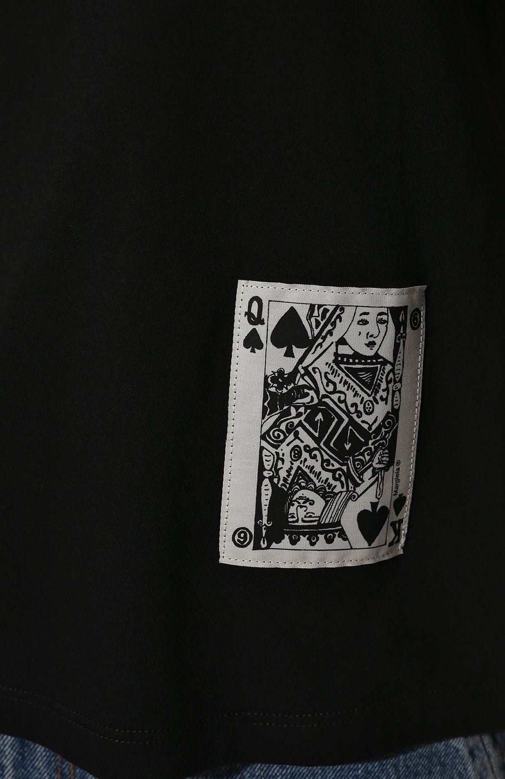 Хлопковая футболка MM6 черного цвета по цене 23800 руб., арт. S62GD0131/S23588, фото 5 Хлопковая футболка MM6, арт. S62GD0131/S23588, фото 5