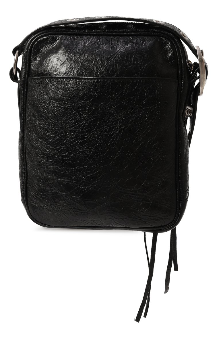Мужская кожаная сумка le cagole BALENCIAGA черного цвета, арт. 719065/210KR | Фото 7 (Размер: small; Ремень/цепочка: На ремешке; Материал: Натуральная кожа)