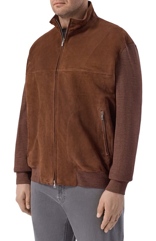 Комбинированный кардиган Cortigiani 4AG652 Коричневый  4AG652 Фото 3