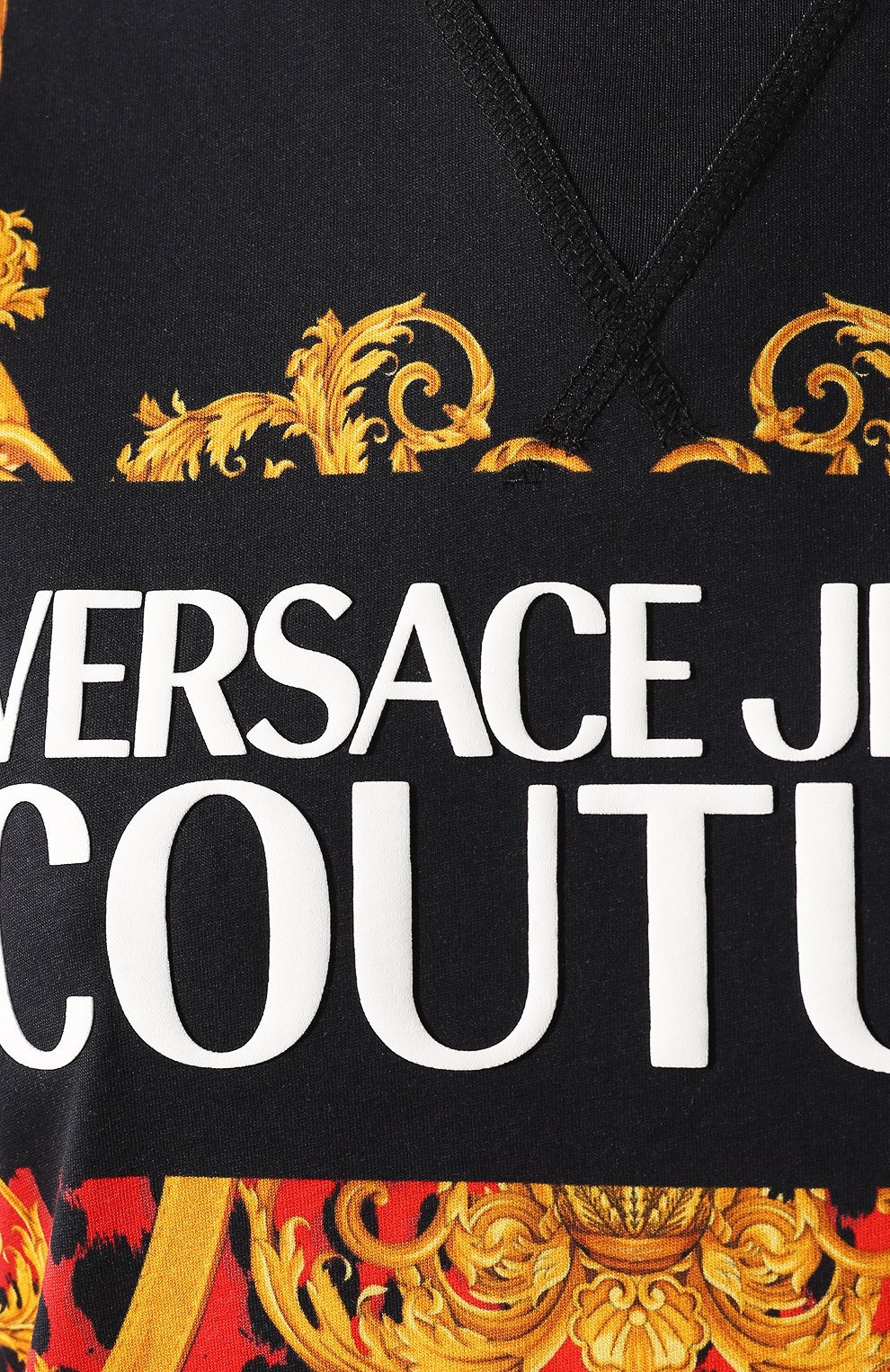 Хлопковая футболка VERSACE JEANS COUTURE разноцветного цвета по цене 16950 руб., арт. B2HVA7M1-VDP613 2/30288, фото 5 Хлопковая футболка VERSACE JEANS COUTURE, арт. B2HVA7M1-VDP613 2/30288, фото 5