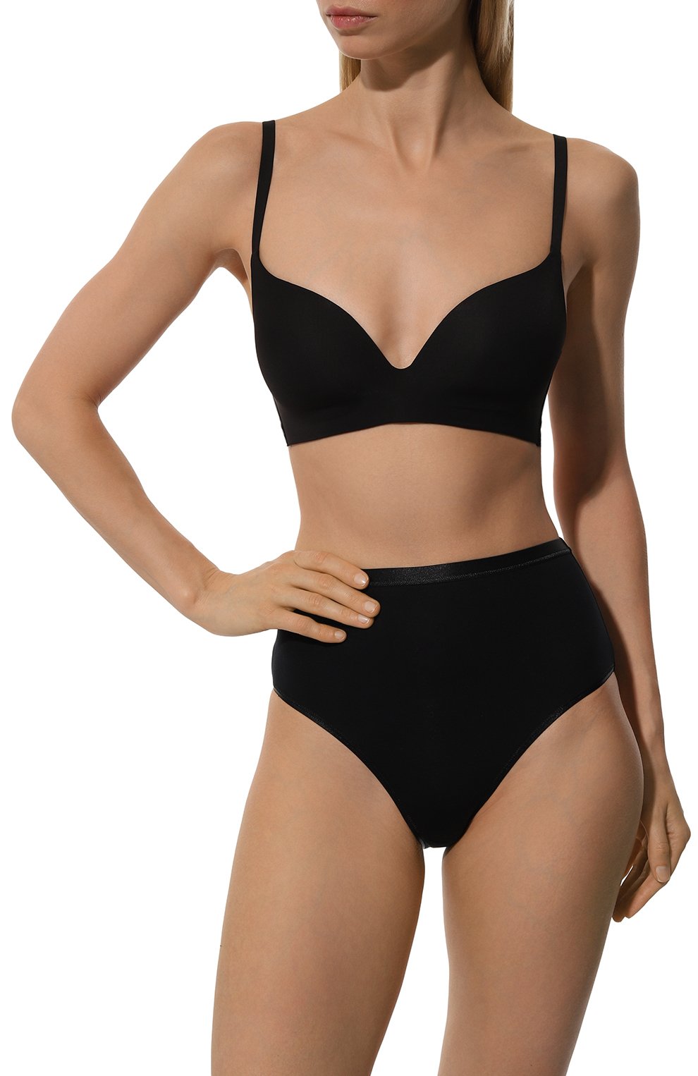 Трусы-слипы с завышенной талией HANRO черного цвета по цене 5800 руб., арт. 071254, фото 2 Трусы-слипы с завышенной талией HANRO, арт. 071254, фото 2