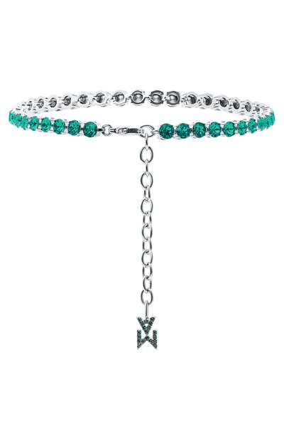 Анклет tennis AMINA MUADDI, арт. TENNIS ANKLET/CRYSTALS SILVER BASE, фото 3
