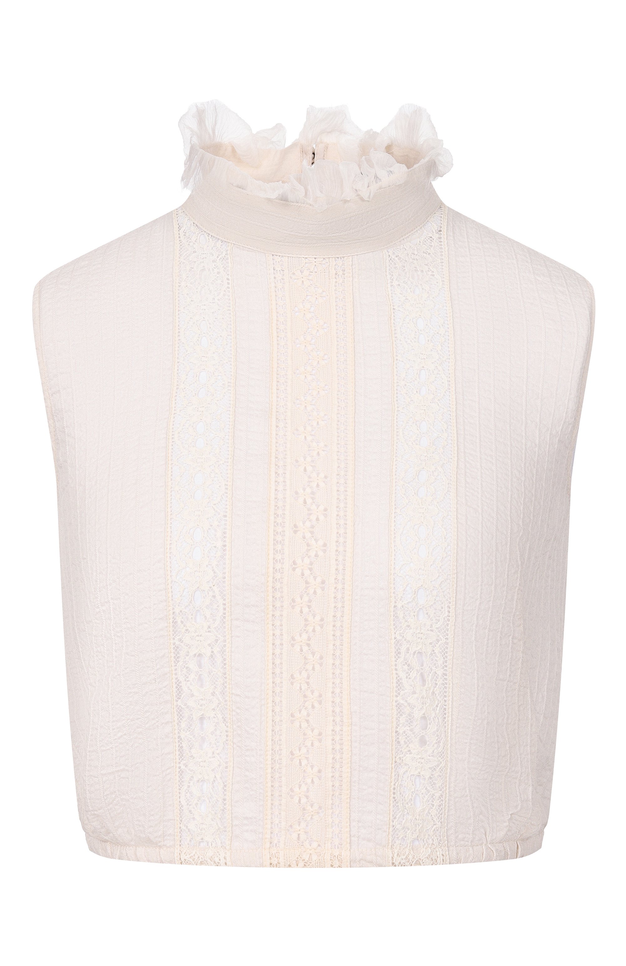 Топ из вискозы и шелка ANN DEMEULEMEESTER молочного цвета по цене 89950 руб., арт. B0014008/FA712, фото 1 Топ из вискозы и шелка ANN DEMEULEMEESTER, арт. B0014008/FA712, фото 1