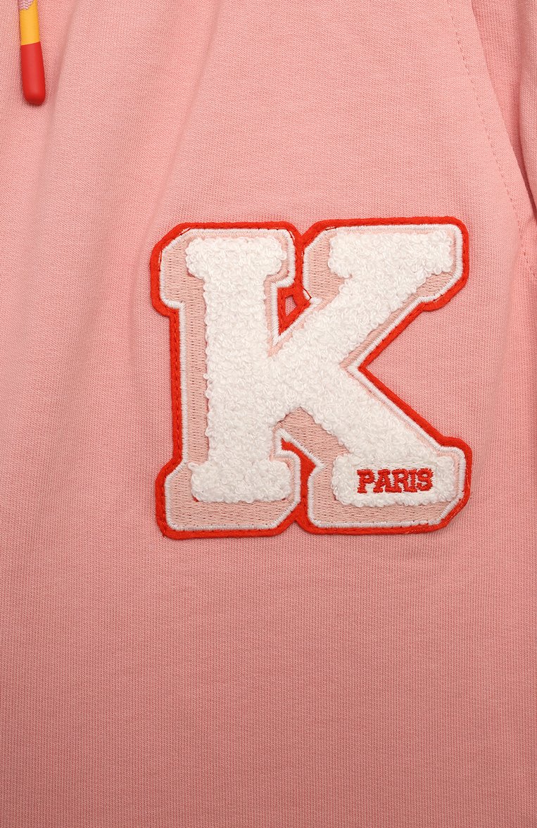 Детские хлопковые джоггеры KENZO розового цвета, арт. K60206/6-12 | Фото 3 (Материал внешний: Хлопок; Материал сплава: Проставлено; Нос: Не проставлено; Материал подклада: Хлопок; Девочки Кросс-КТ: Джоггеры-одежда, Брюки-спорт; Ростовка одежда: 12 лет | 152 см, 7 лет | 122 см, 5 лет | 110 см, 9 лет | 134 см)